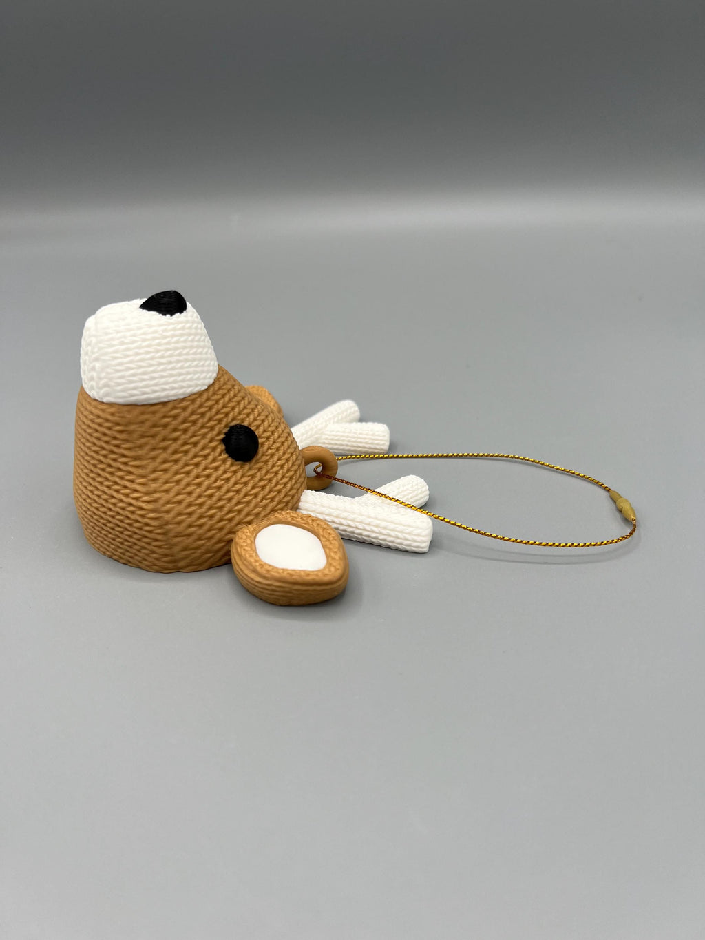 3D Printed Knitted Deer Christmas Ornament: Festive Tree Hanging