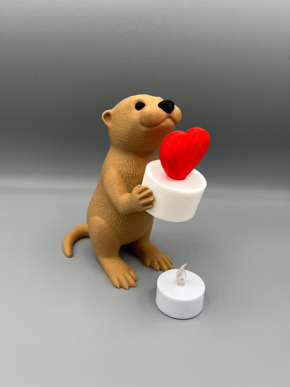 3D Printed Otter Tea Light Holder: Valentine's Gift