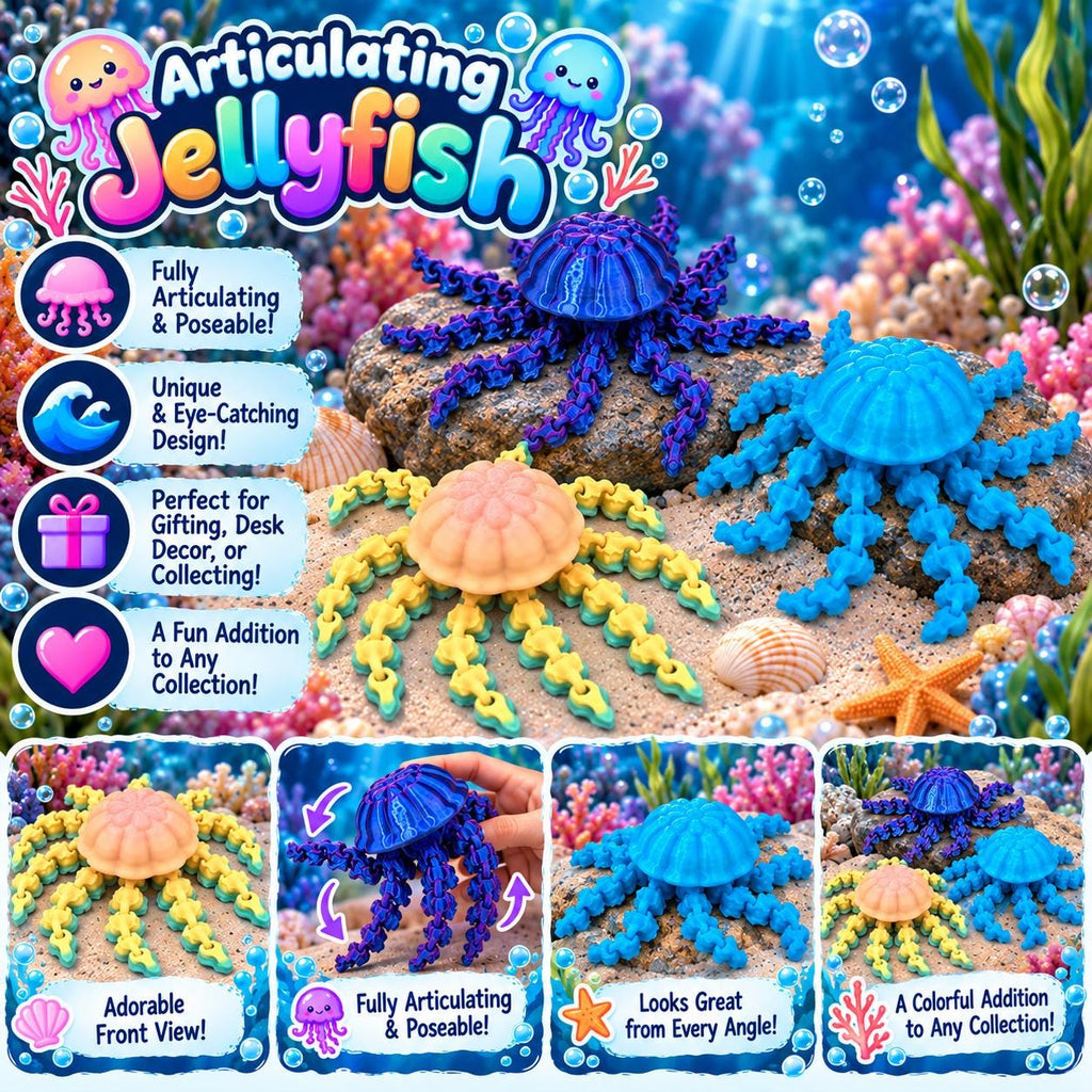 3D Printed Articulating Jellyfish: Flexi Sensory Fidget Toy