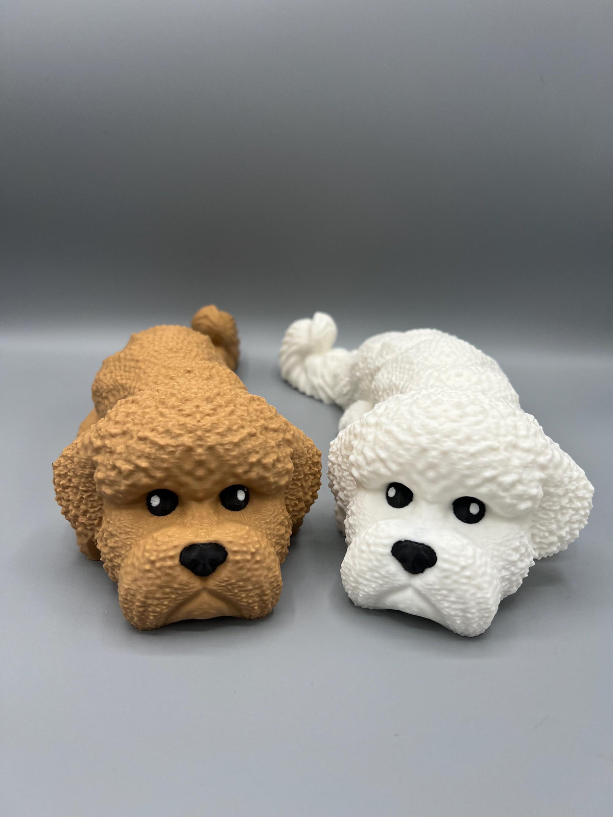 Articulating 3D Printed Bichon Frise Toy: Flexible Dog Lover Gift
