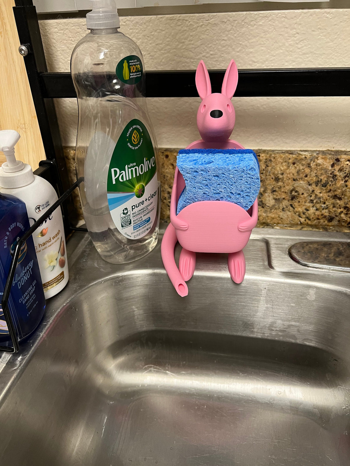 3D Printed Kangaroo Sponge Holder | Cute Kitchen Drainer
