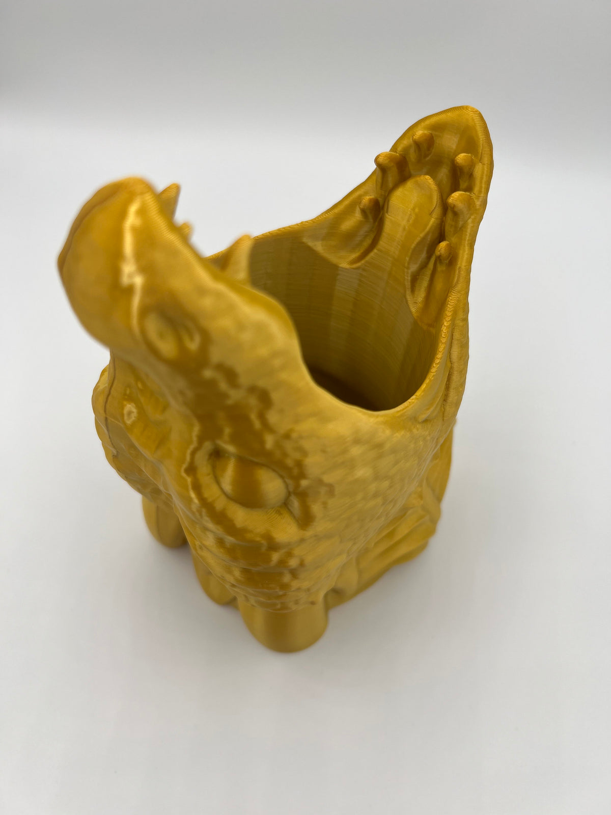 3D Printed Dragon Head Pen Holder: Medieval Desk Organizer