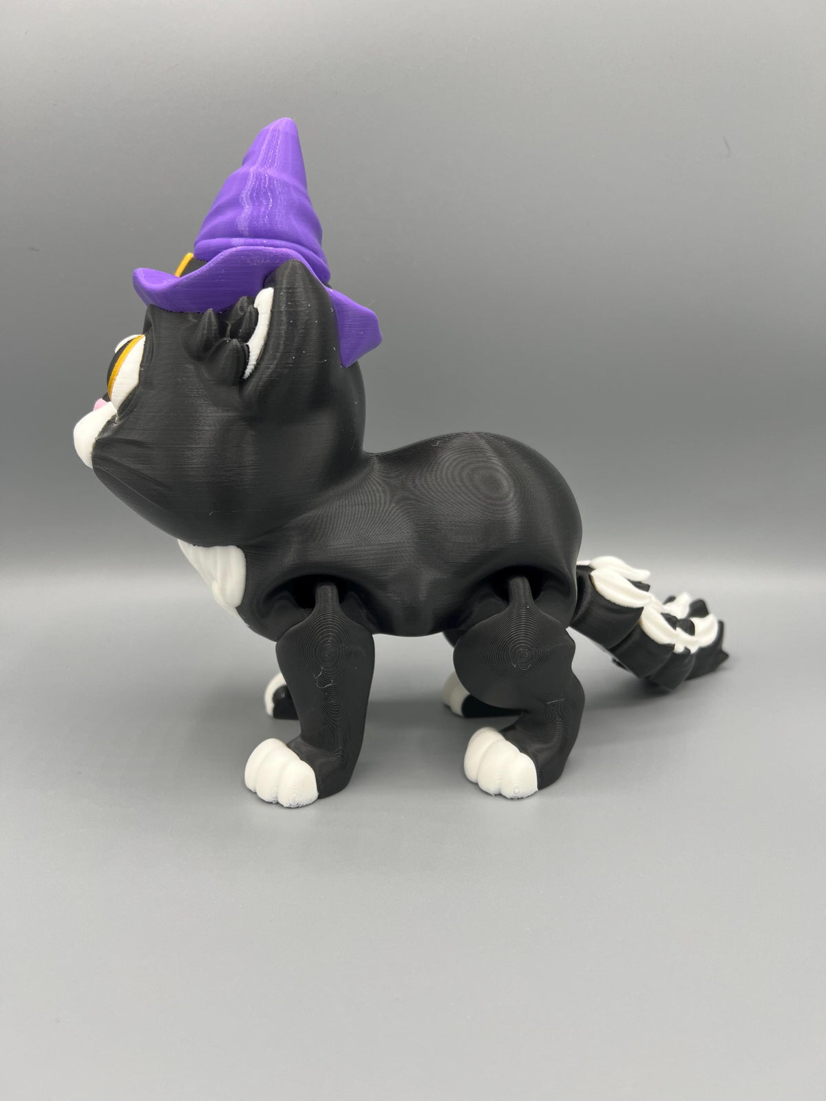 3D Printed Halloween Cat Fidget Toy: Articulating Black Cat Decor