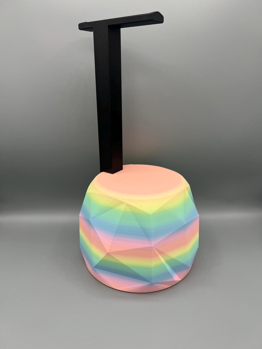 Low Poly Headphone Stand | Geometric Rock-Inspired Gaming Headset Holder | Custom Colors