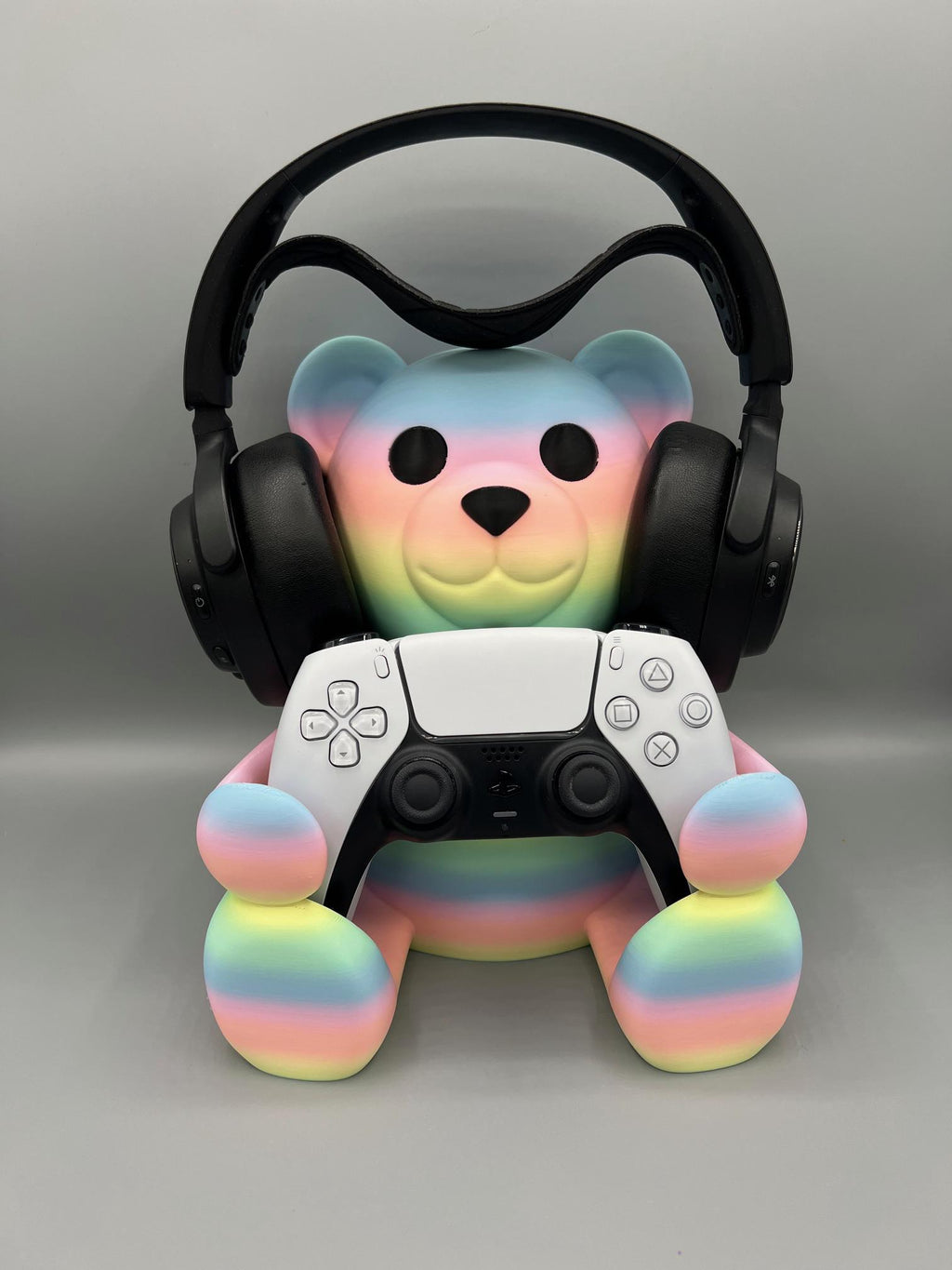 Cute Gummy Bear Gaming Controller Stand & Headset Holder | 3D Printed Controller Display | PS5 Xbox Switch Pro Controller Stand | Game Setup