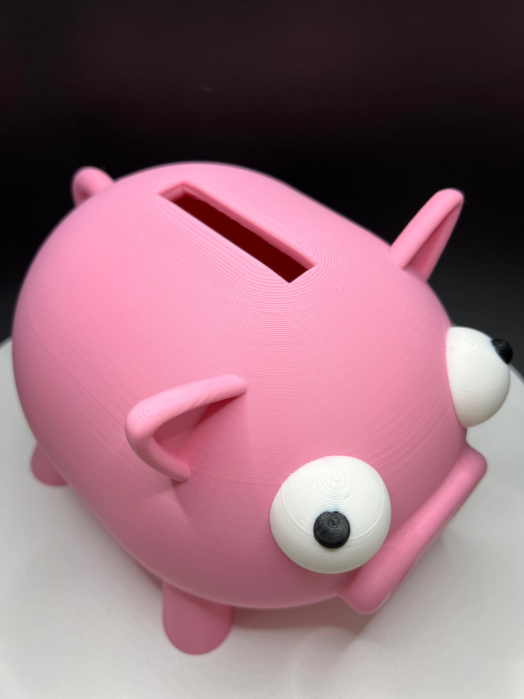 3D Printed Silly Piggy Bank: Pink Coin Storage