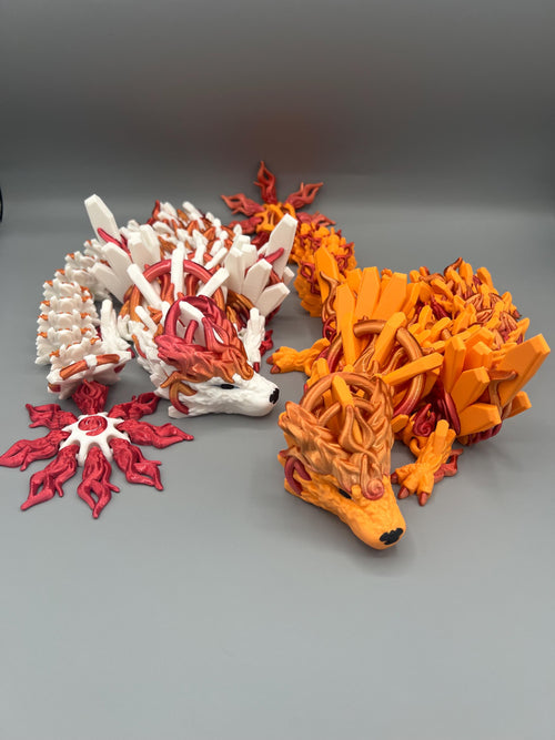 32" Articulating Solar Dragon | 3D Printed Fantasy Fidget Toy & Desk Decor Gift
