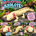 3D Printed Articulating Axolotl Toy: Albino Style Fidget