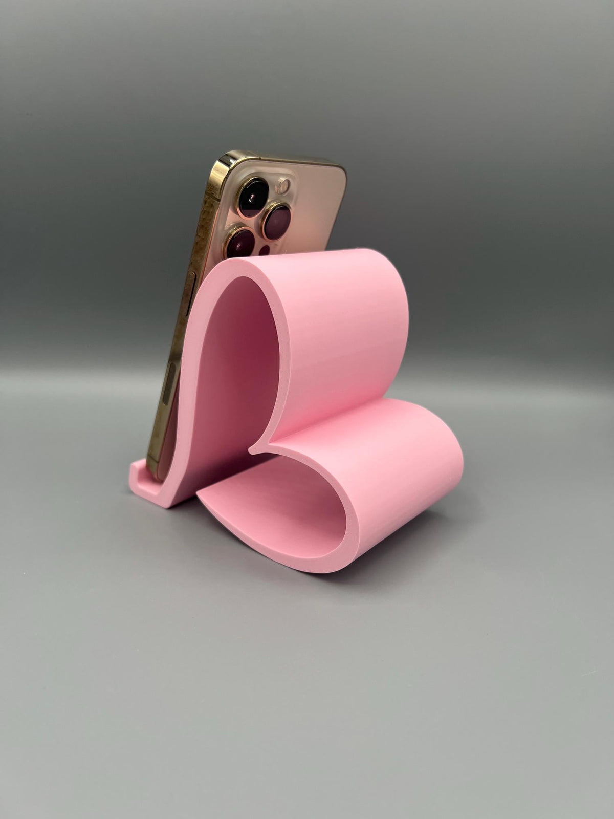 Heart Shaped Phone Stand | 3D Printed Desk Accessory, Modern Holder