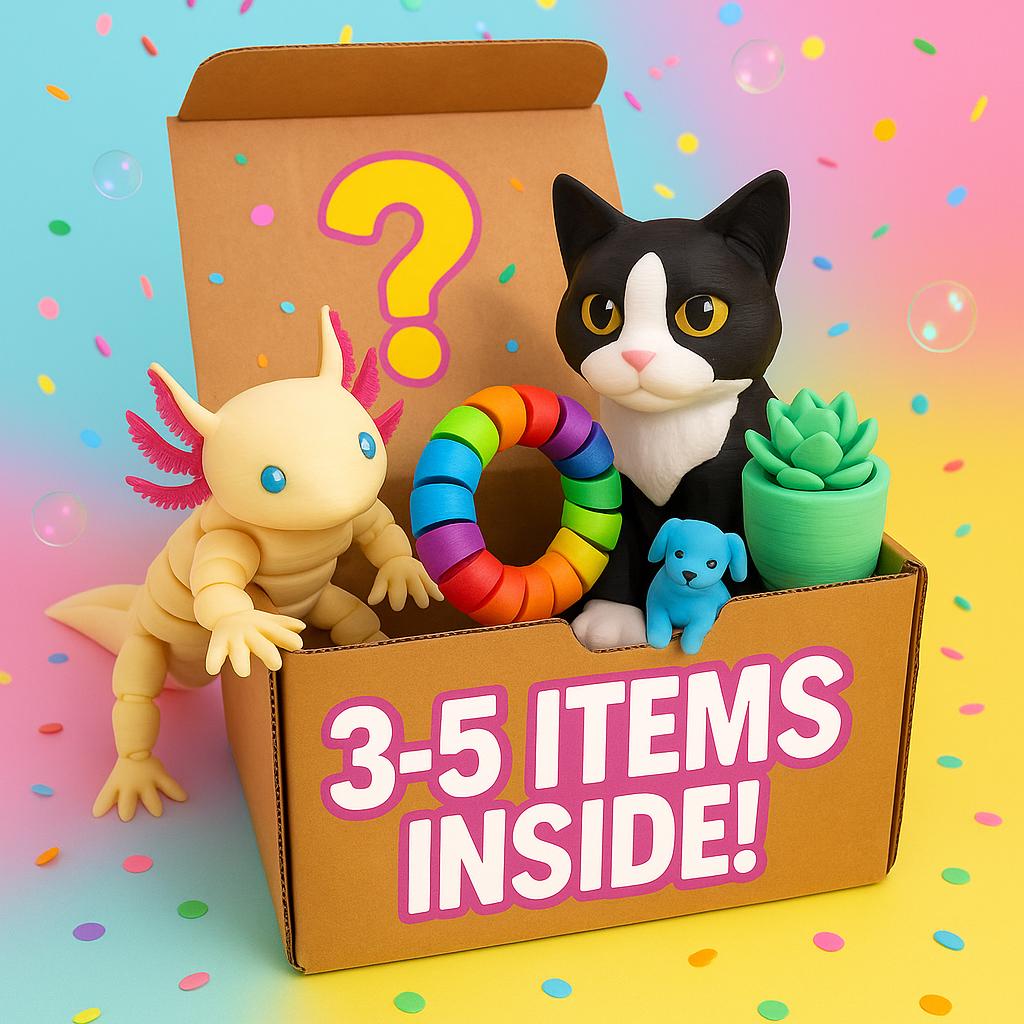 3D Print Mystery Box: Articulating Animals & Figurines