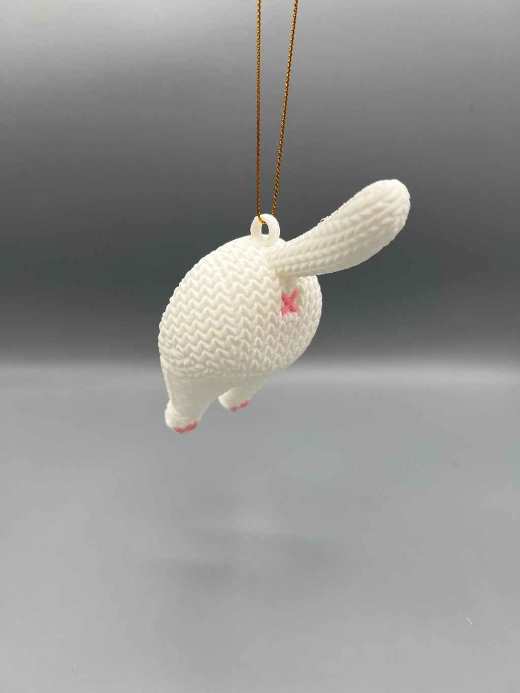 3D Printed Knitted Cat Butt Christmas Ornament: Funny Holiday Decor