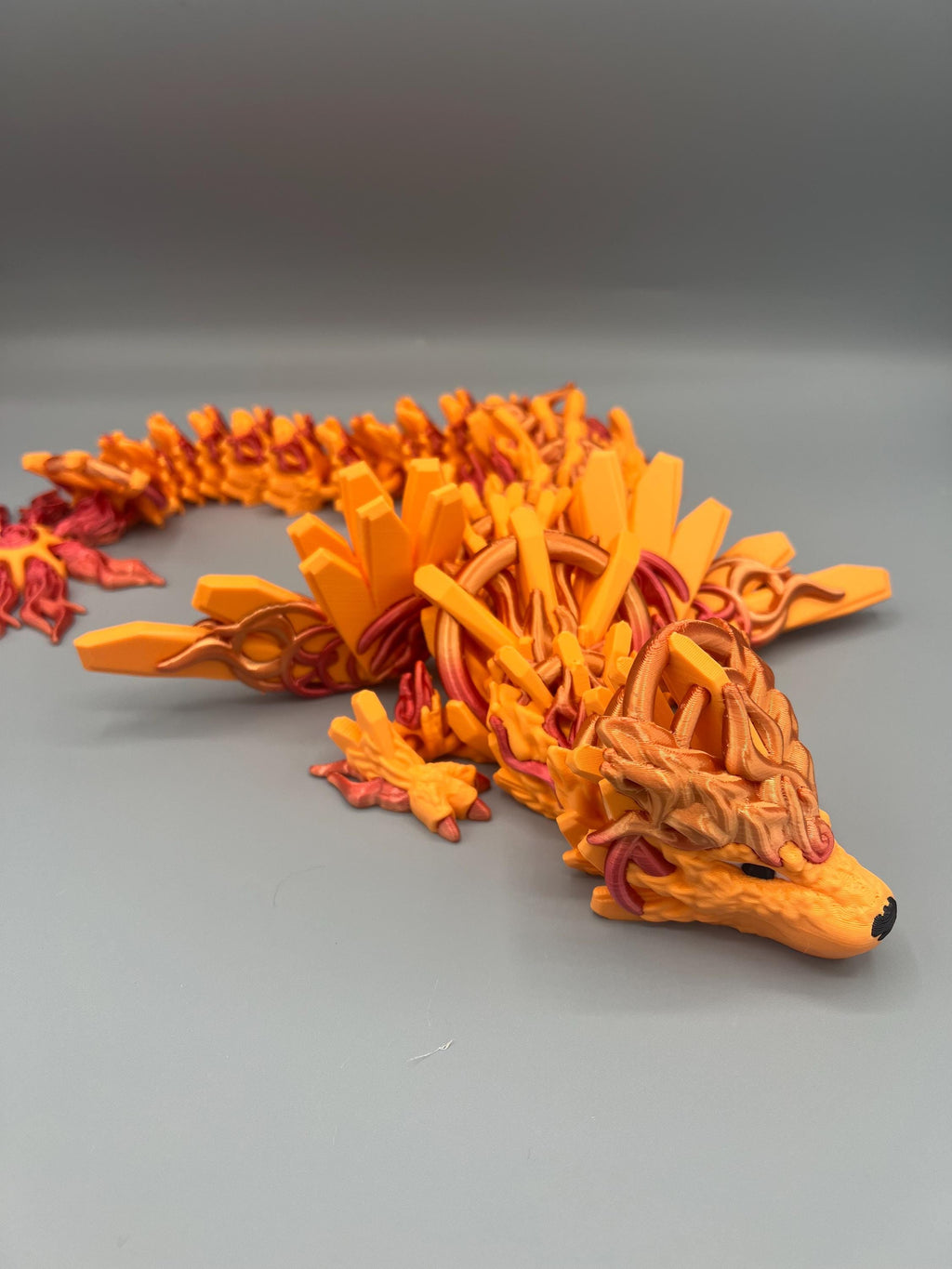 3D Printed Articulating Solar Dragon | 32" Fantasy Fidget Toy