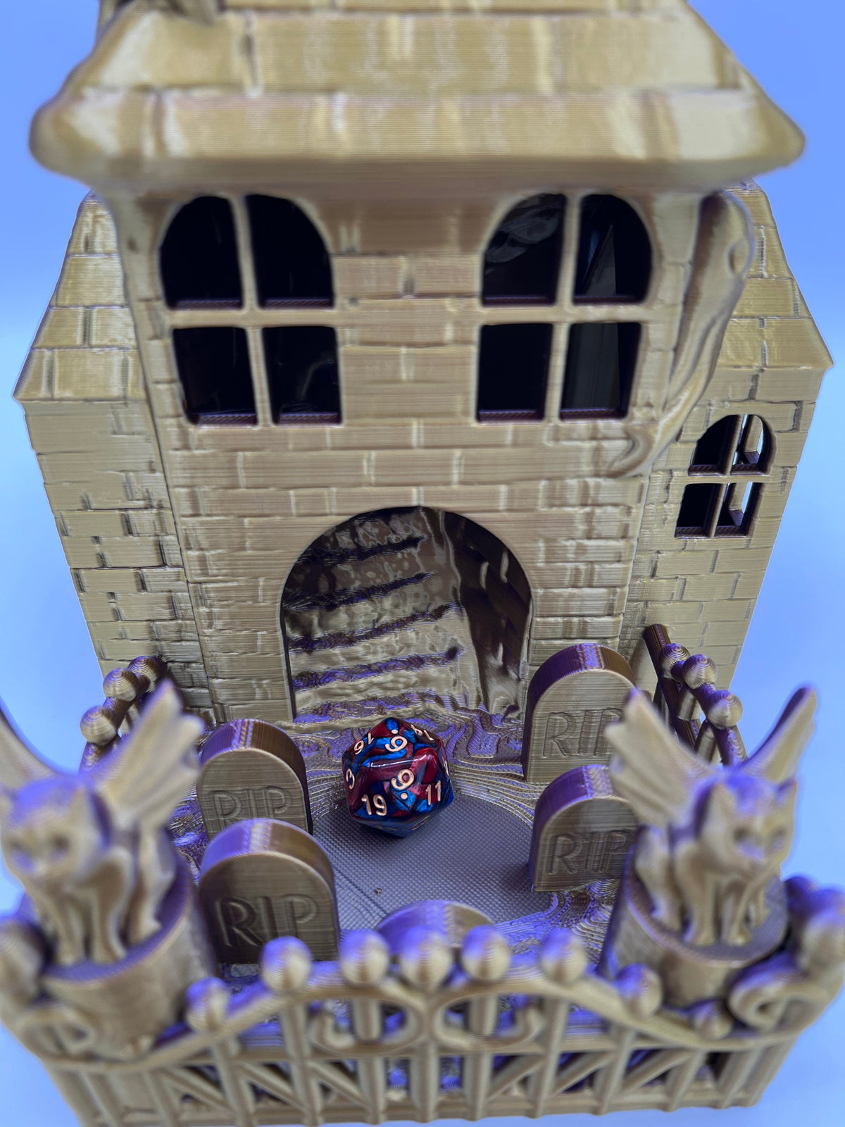 3D Printed Haunted House Dice Tower: DnD Gaming Accessory