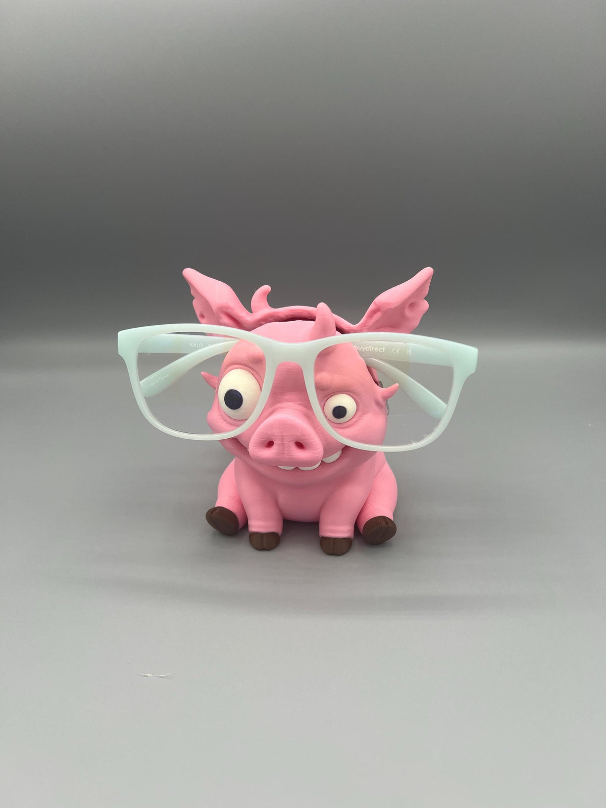 3D Printed Horror Pig Eyeglass Holder: Goofy Halloween Desk Decor
