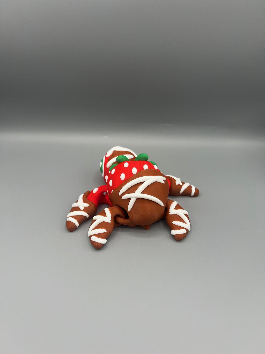 3D Printed Articulating Chocolate Strawberry Turtle | Flexible Sensory Fidget Toy
