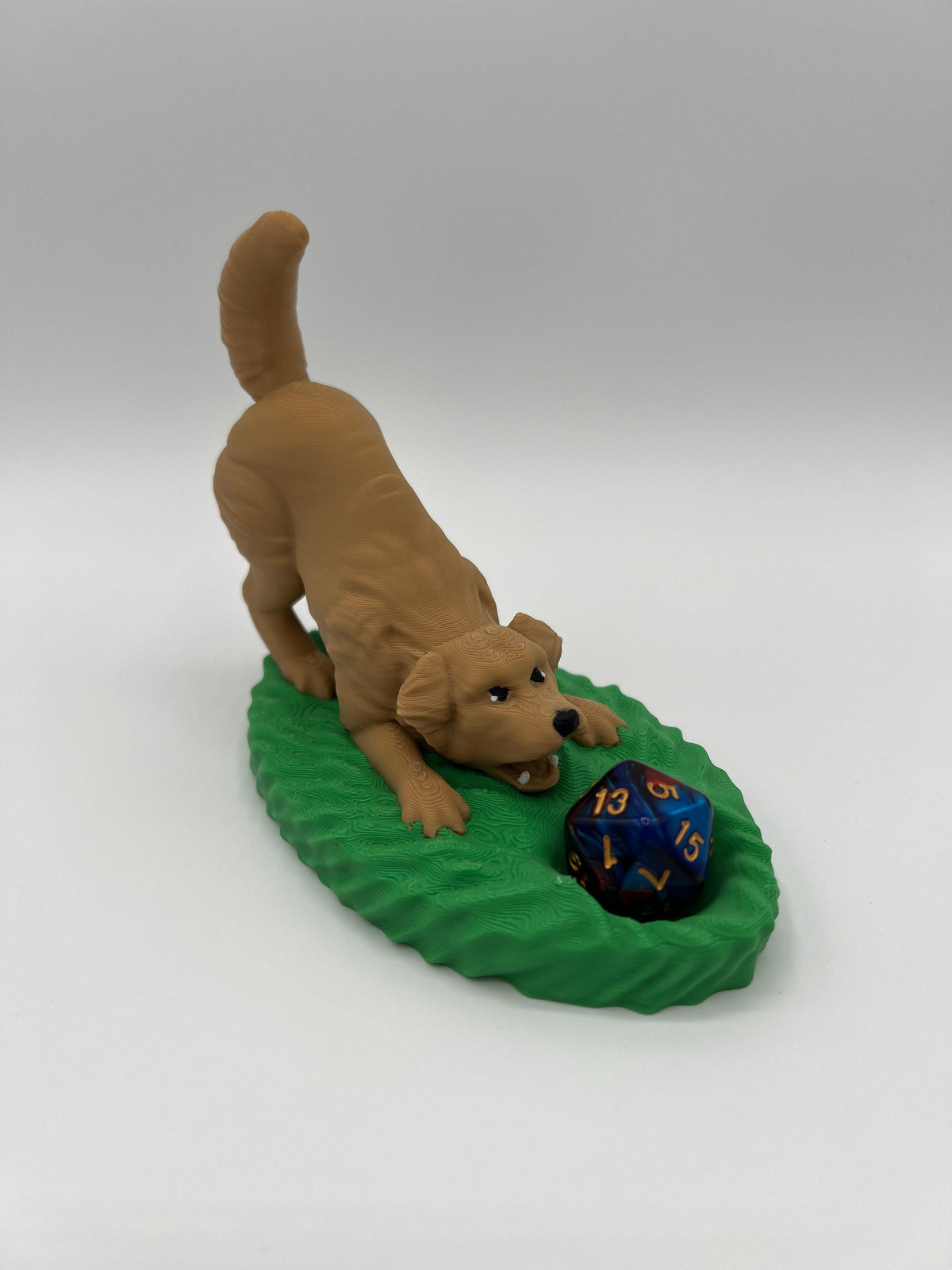 Playful Dog Dice Guardian: 3D Printed Dice Holder, Gamer Gift