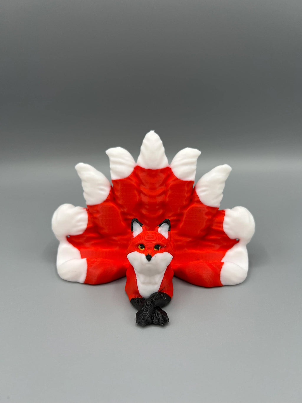 3D Printed Kitsune Fox Business Card Holder: Japanese Desk Decor