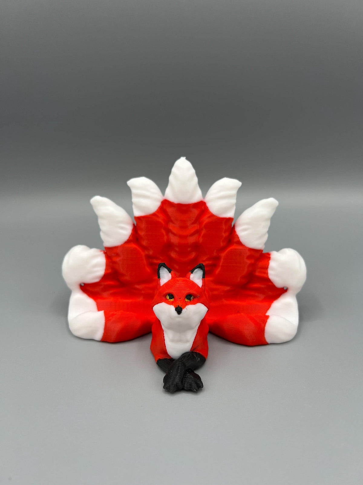 3D Printed Kitsune Fox Business Card Holder: Japanese Desk Decor