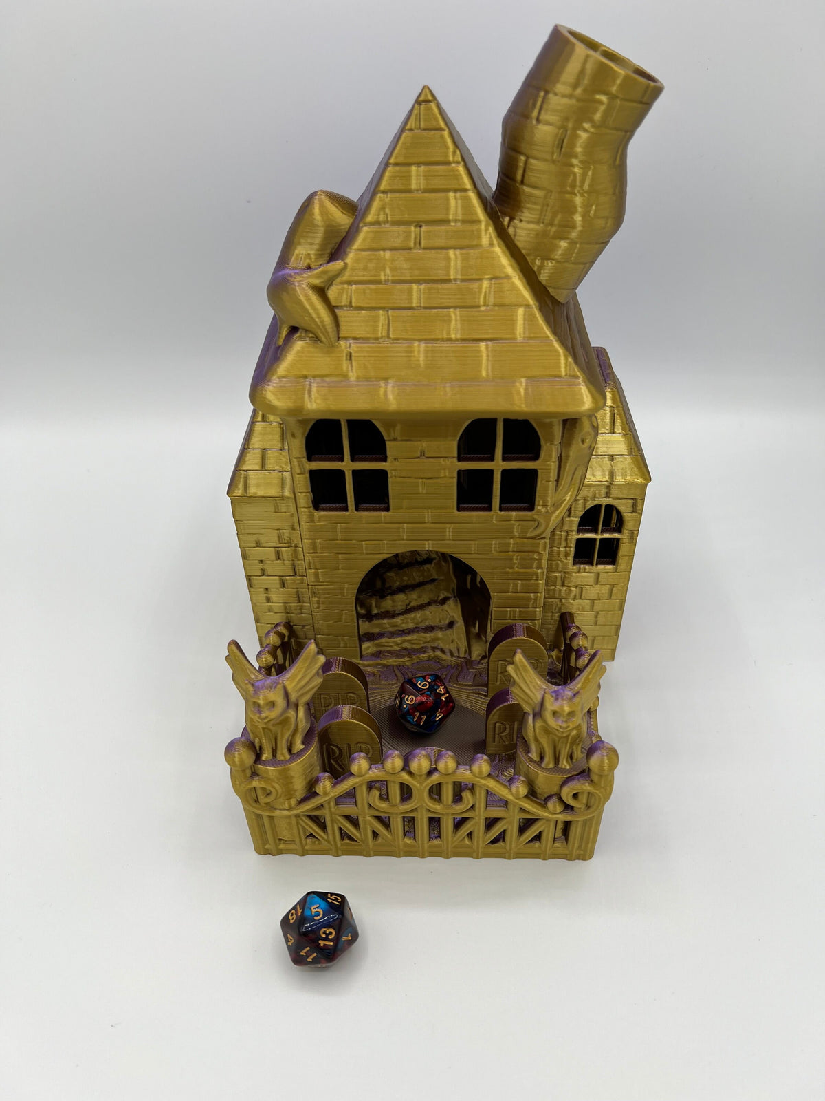 3D Printed Haunted House Dice Tower: DnD Gaming Accessory