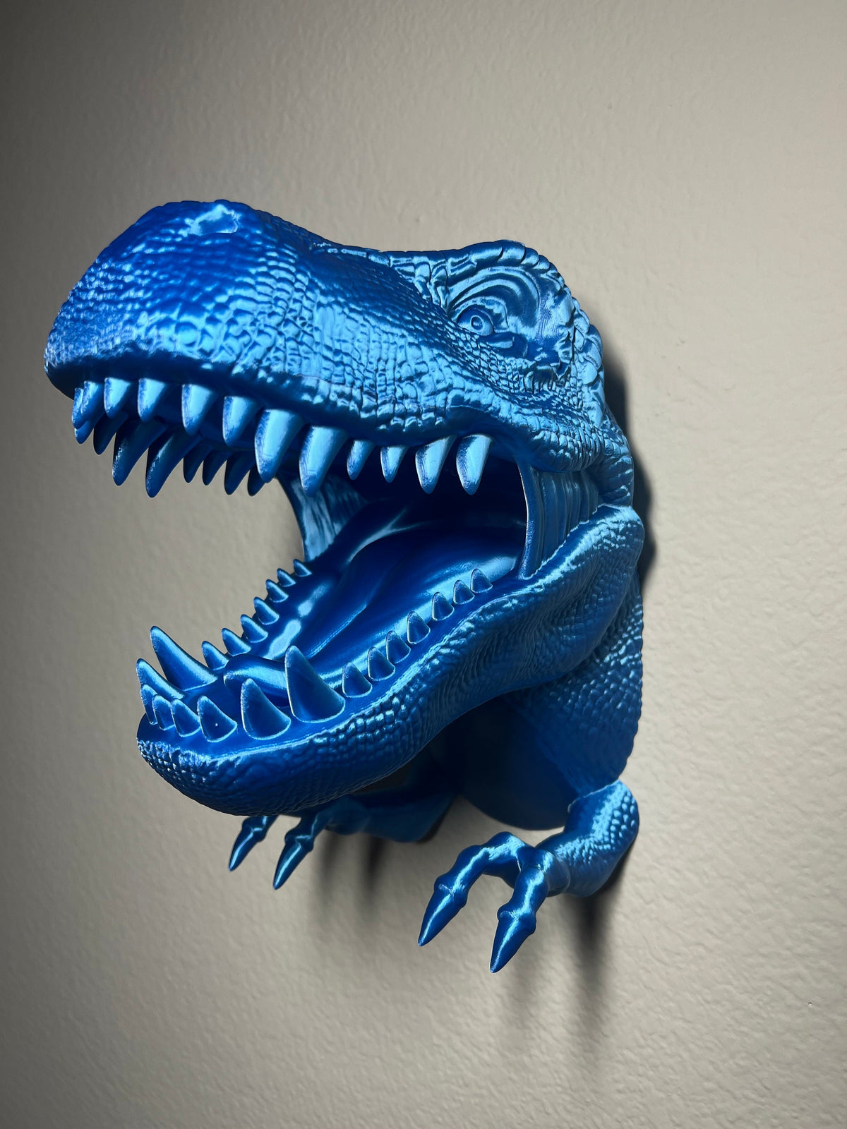 3D Printed T-Rex Headphone Hanger: Wall Mounted Dinosaur Headset Holder