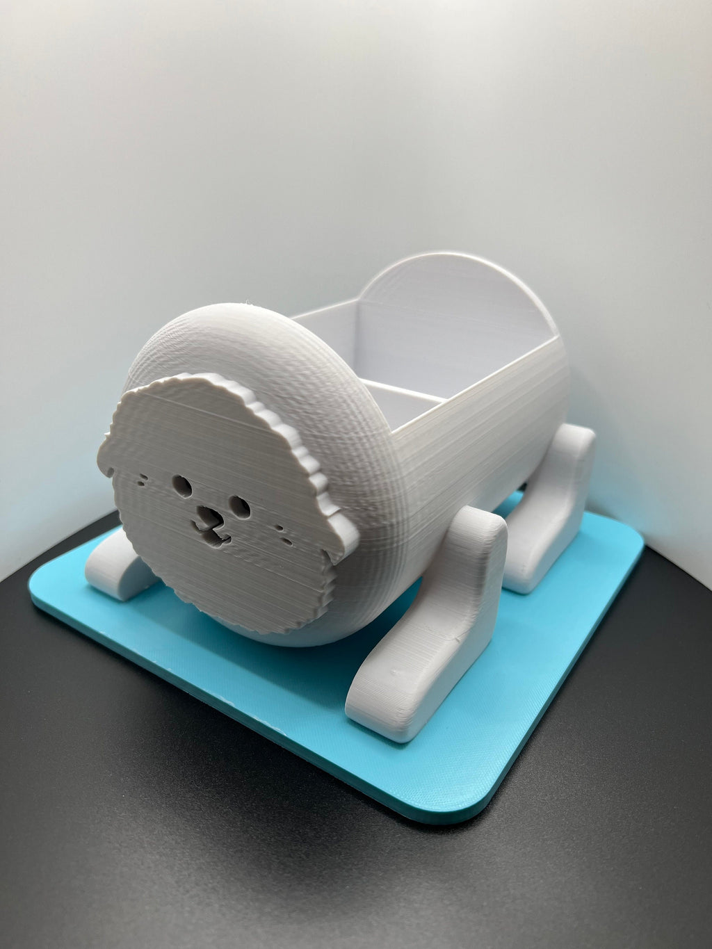 3D Printed Bichon Desk Organizer: Dog Lover Gift