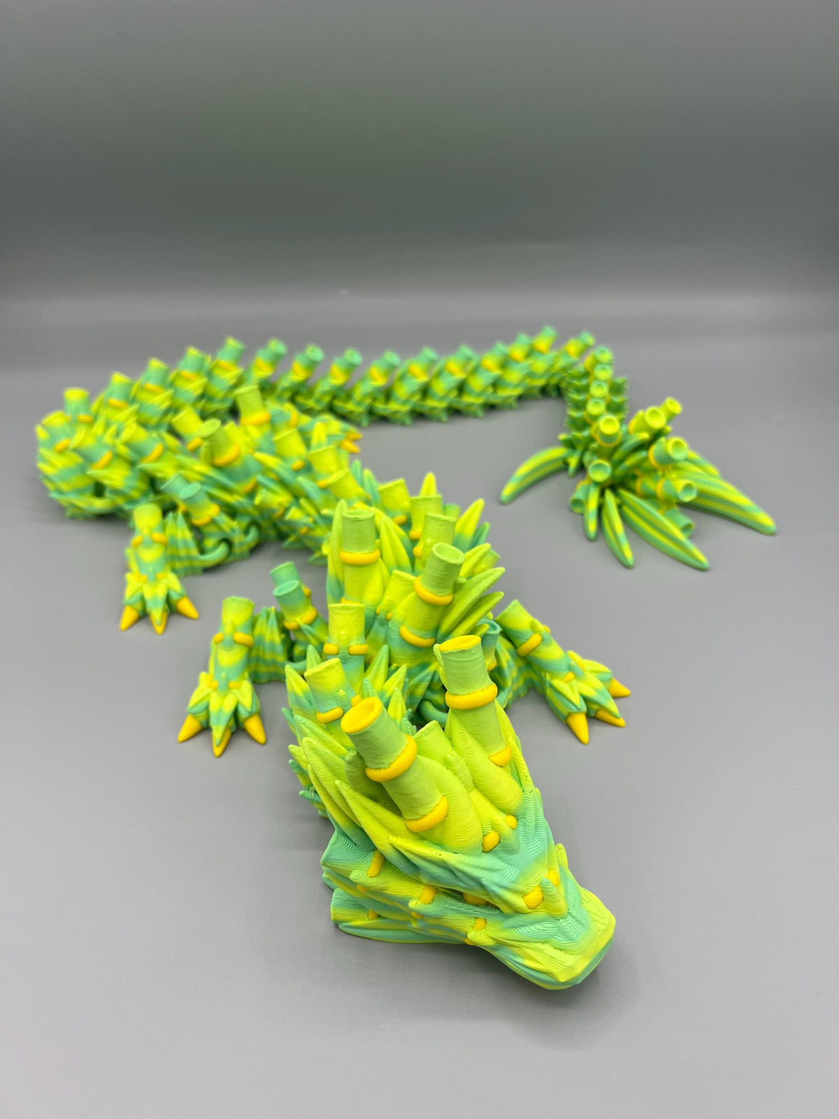 31" Articulating Bamboo Dragon: 3D Printed Fantasy Desk Toy