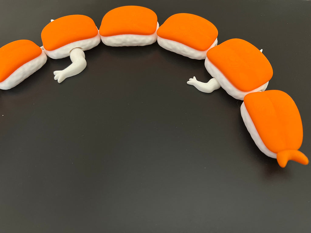 Articulating Sushi Dragon: 3D Printed Flexible Toy (20 Inches)