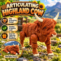 3D Printed Articulating Highland Cow Fidget Toy: Figurine