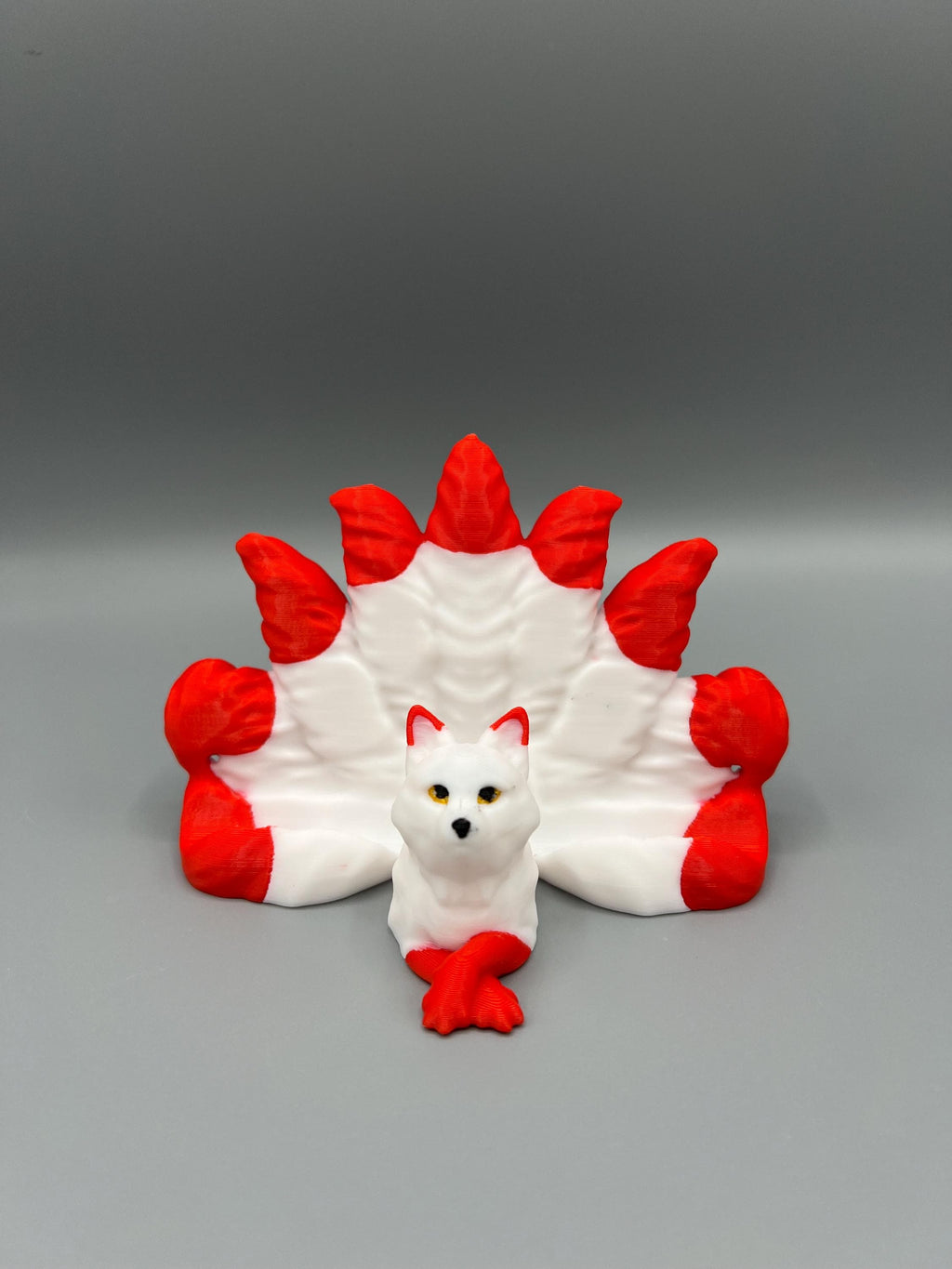 3D Printed Kitsune Fox Business Card Holder: Japanese Desk Decor