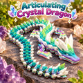 3D Printed Articulated Crystal Dragon: Rainbow Fidget Desk Toy