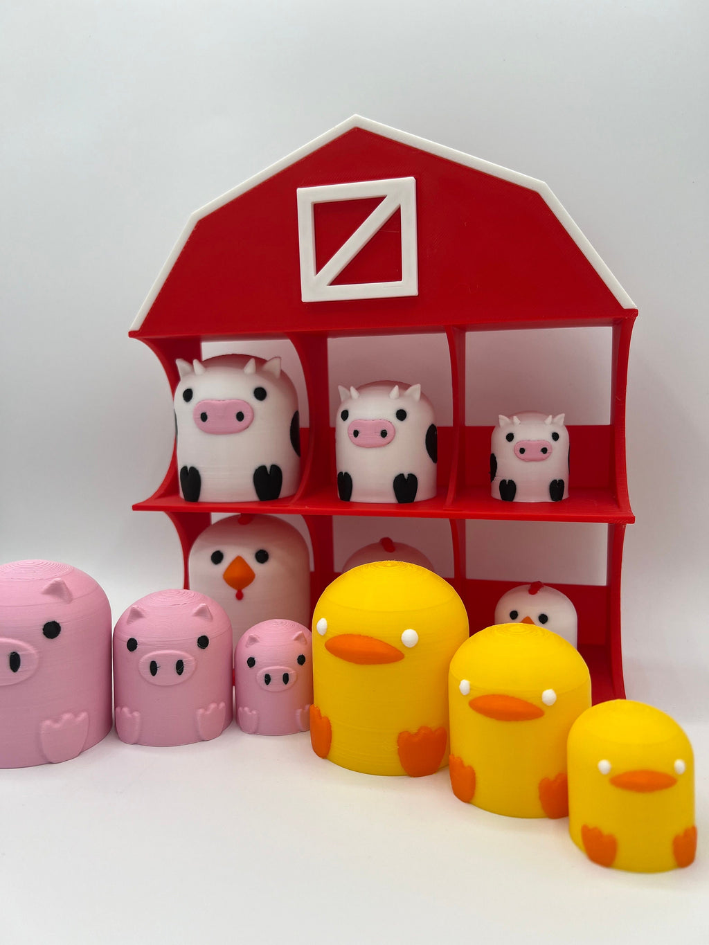 Tic Tac Stack Farm Animal Game: Stacking Toy with Barn