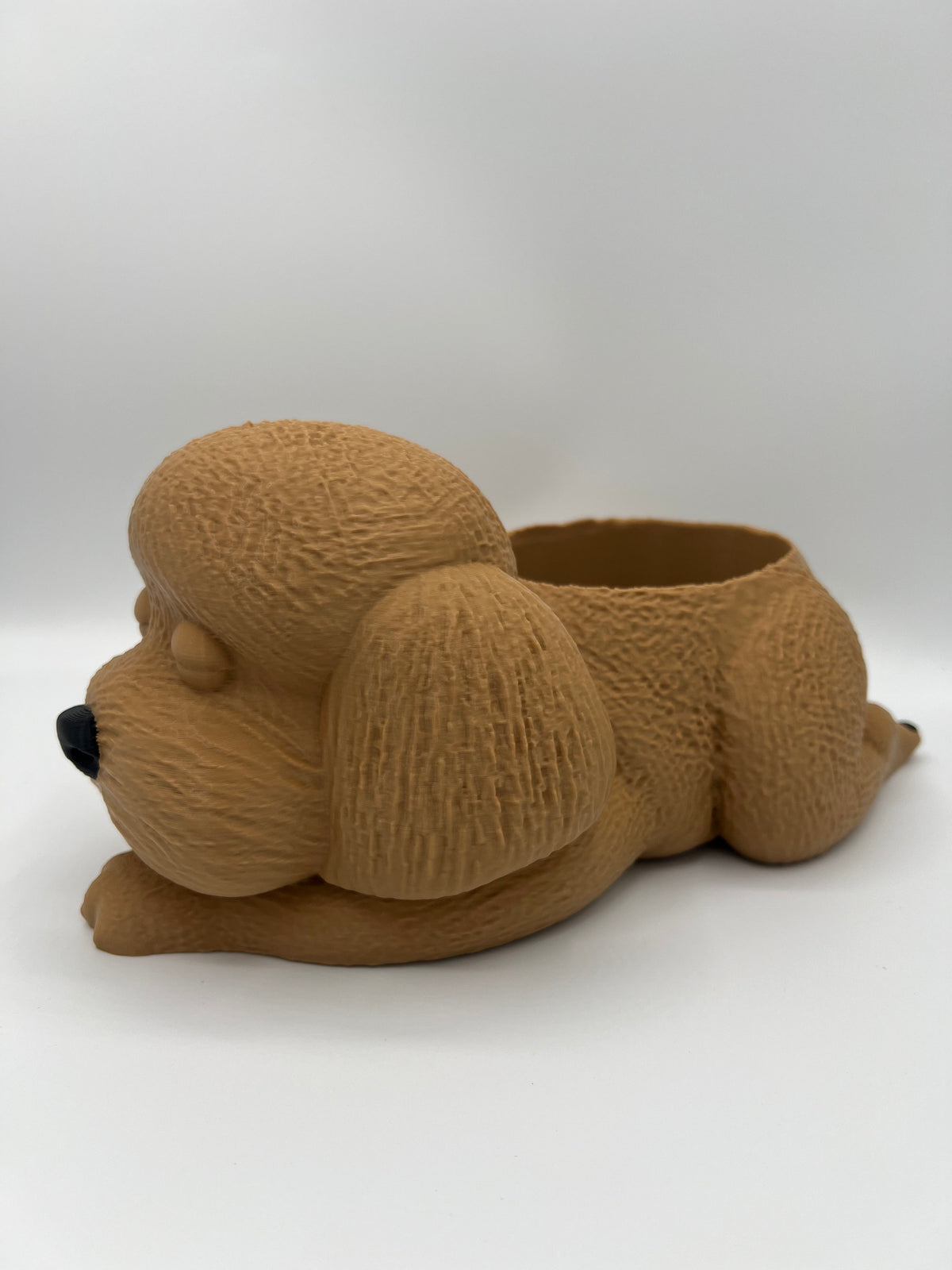 Sleepy Poodle Planter: 3D Printed Dog Succulent Planter