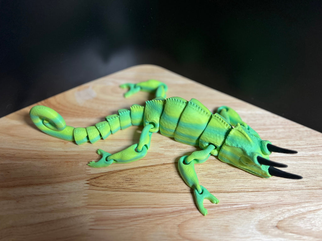 Horned Chameleon Flex Toy: 3D Printed Reptile Fidget