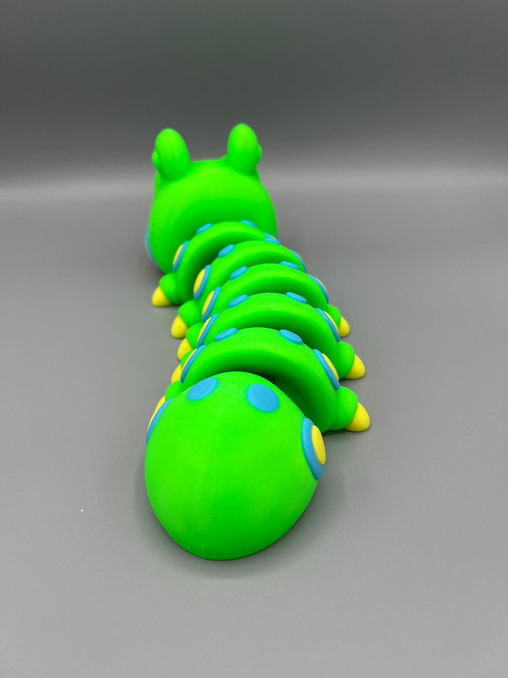 3D Printed Flexi Caterpillar Toy: Articulating Fidget Insect - UV Reactive