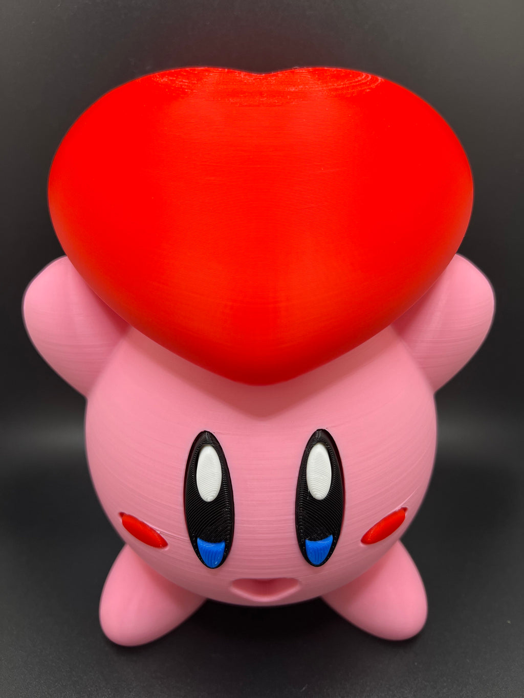 3D Printed Kirby Heart Figurine - Valentine's Gift