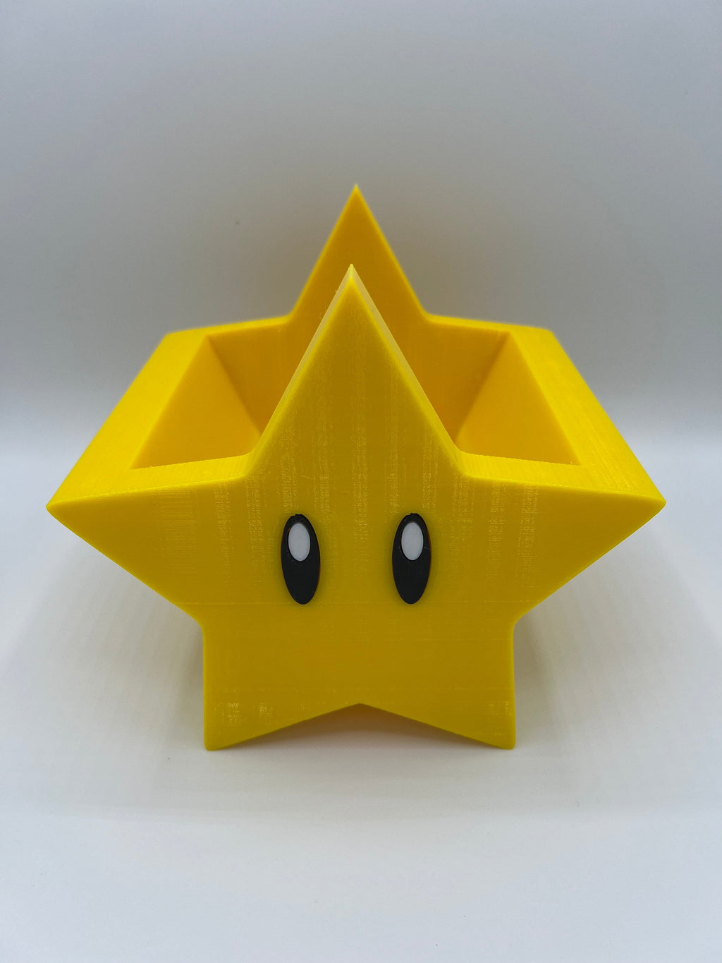 Yellow Star Planter: 3D Printed Desk Decor for Succulents