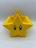 Yellow Star Planter: 3D Printed Desk Decor for Succulents