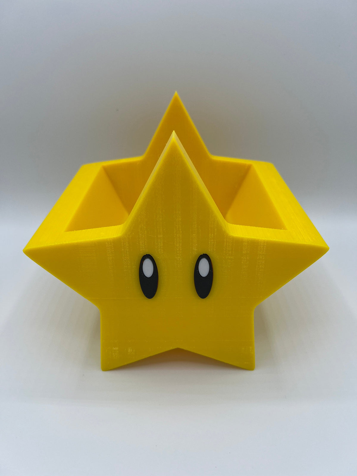 Yellow Star Planter: 3D Printed Desk Decor for Succulents