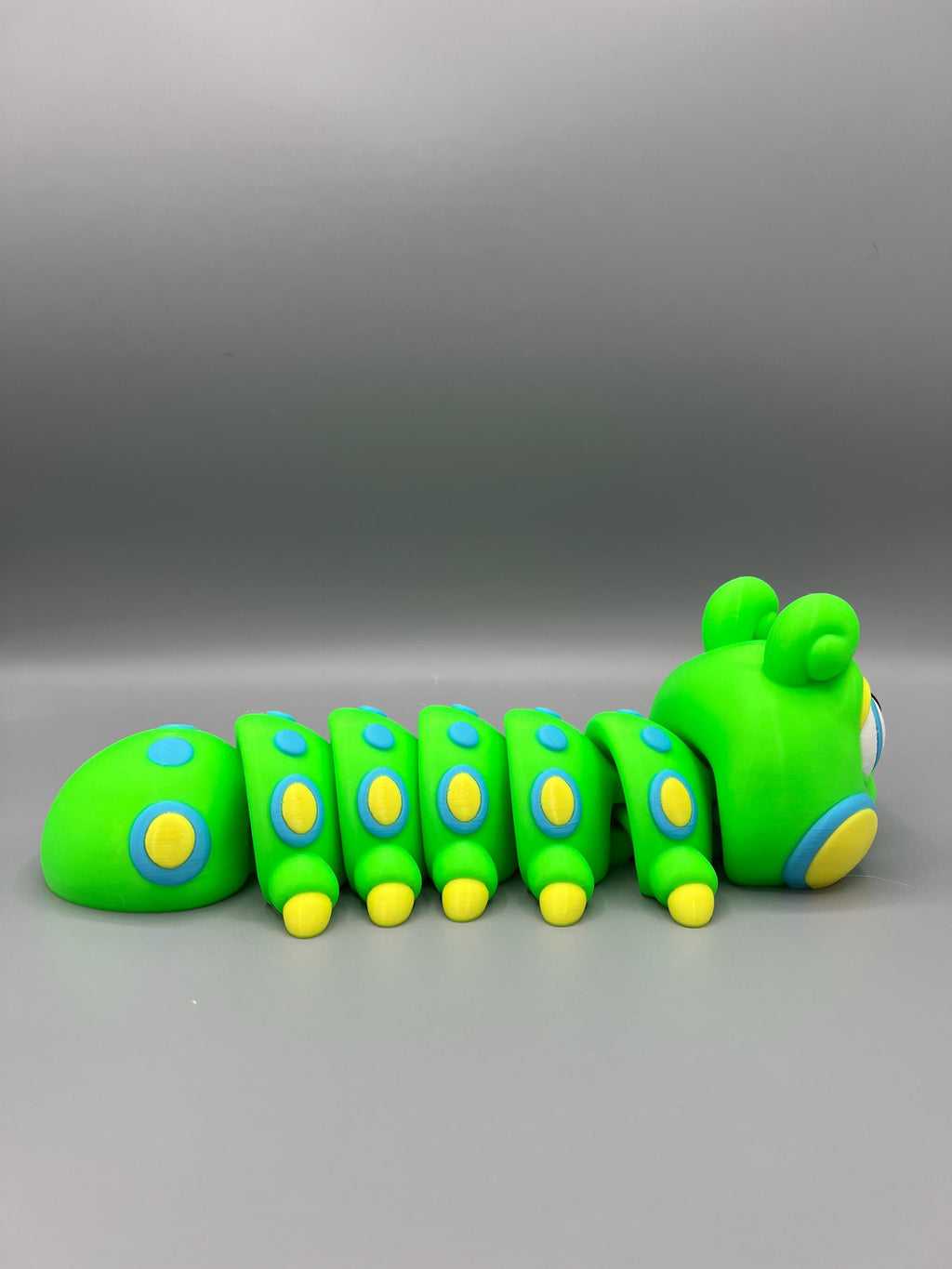 3D Printed Flexi Caterpillar Toy: Articulating Fidget Insect - UV Reactive