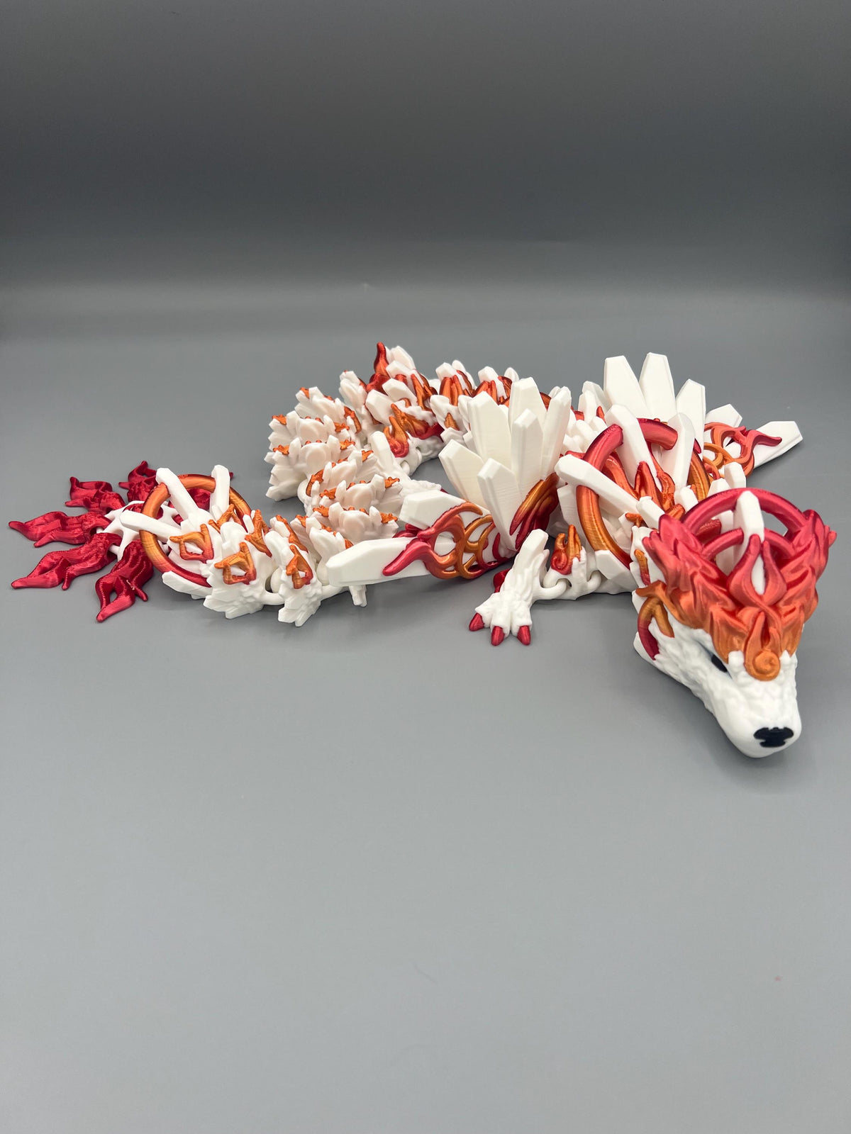 3D Printed Articulating Solar Dragon | 32" Fantasy Fidget Toy