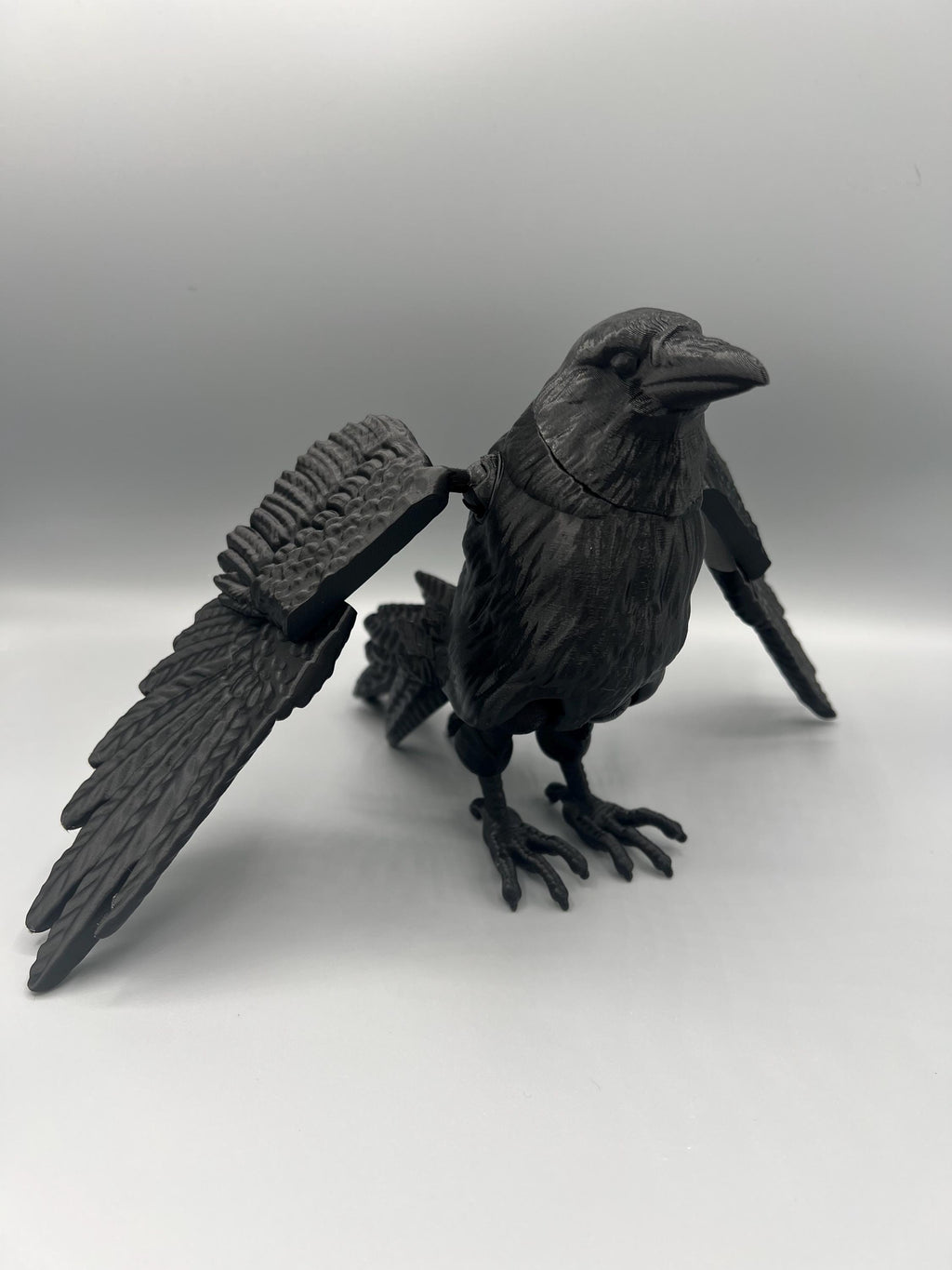 Articulating Flexi Raven Toy: 3D Printed Fidget Figurine