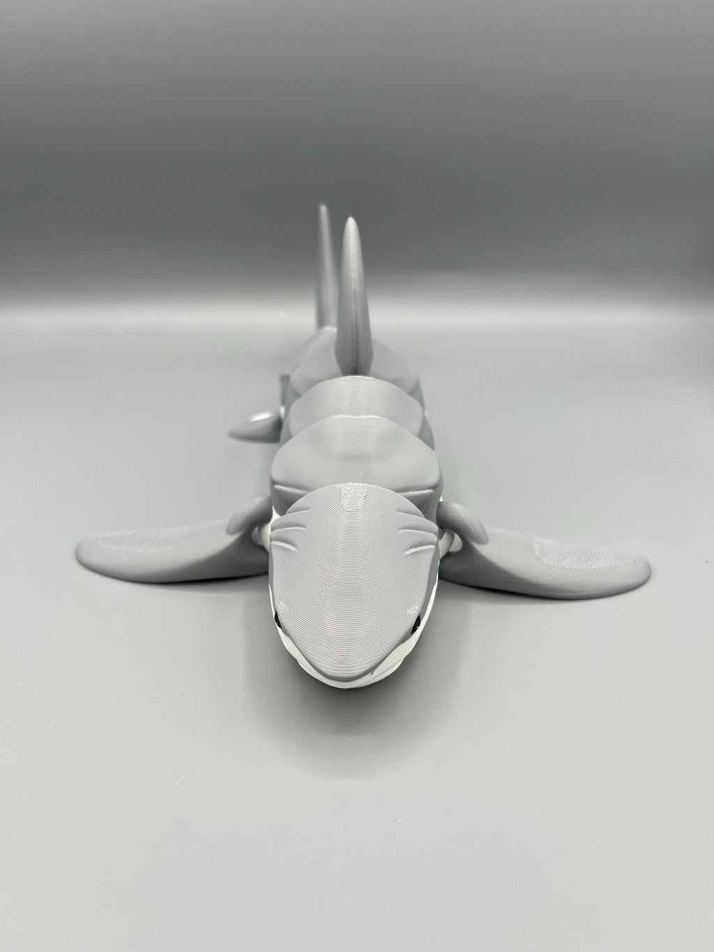 3D Printed Articulating Shark: Poseable Fidget Toy, Customizable Colors