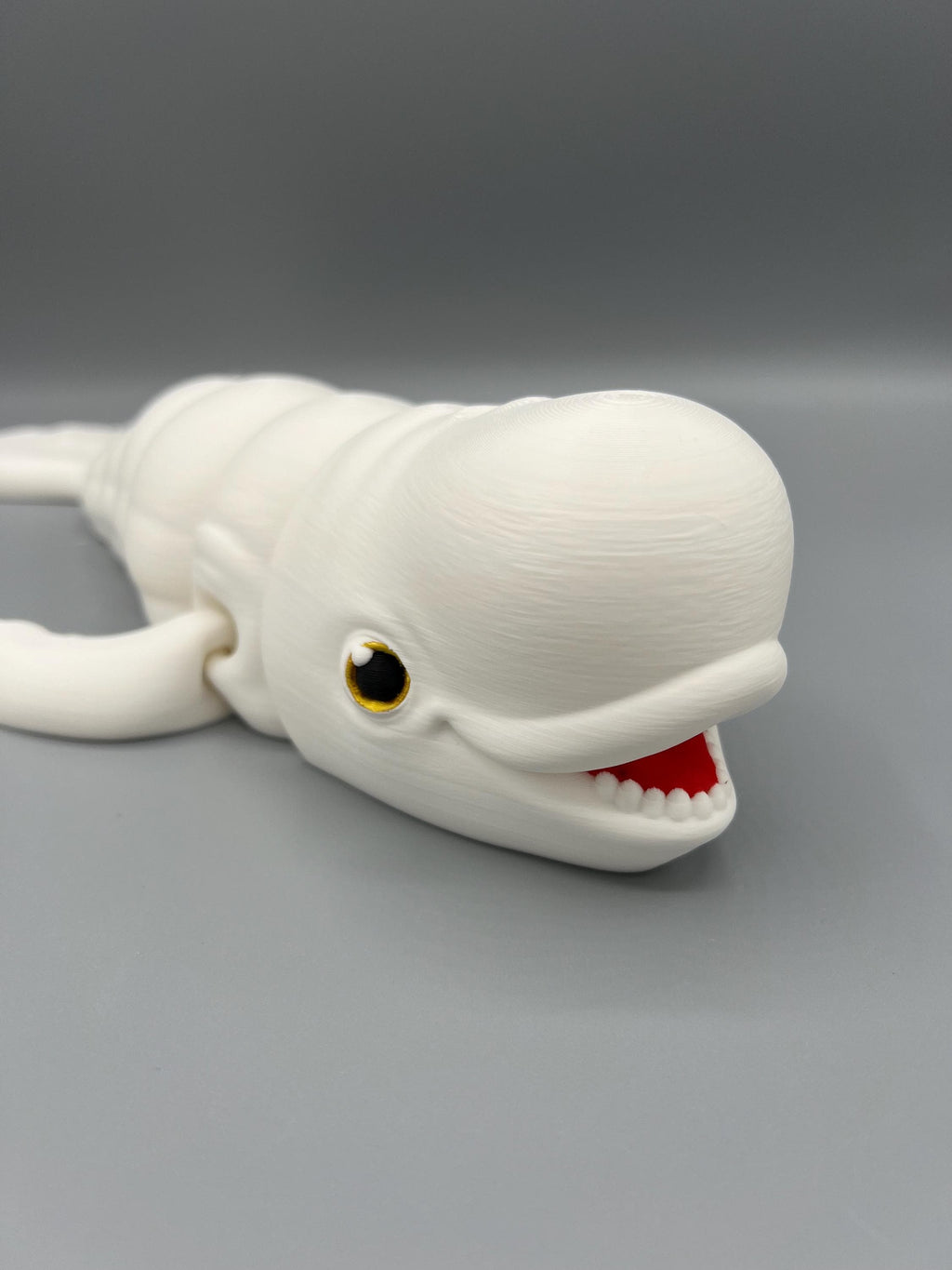 3D Printed Articulating Beluga Whale: Customizable Fidget Toy