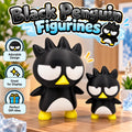 3D Printed Black Penguin Figurine: Unamused Desk Decor