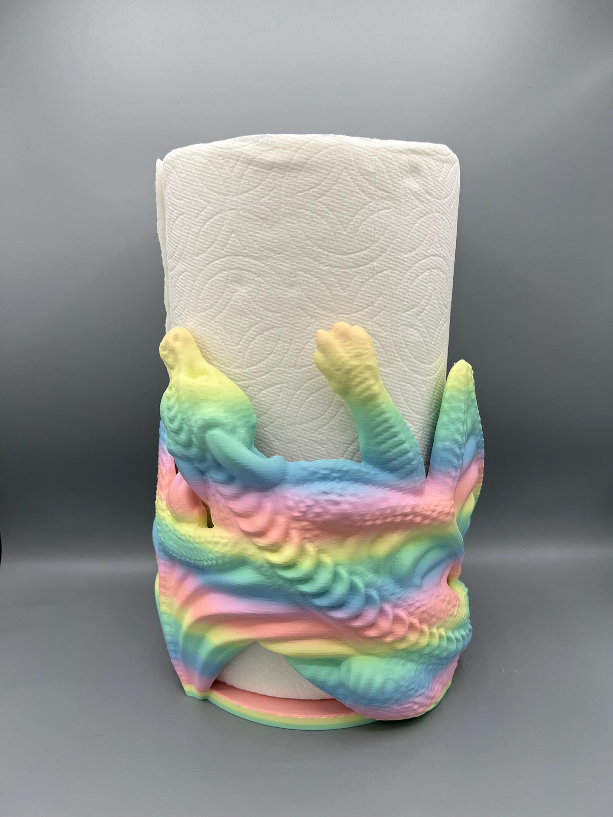 3D Printed Dragon Paper Towel Holder: Fantasy Kitchen Decor