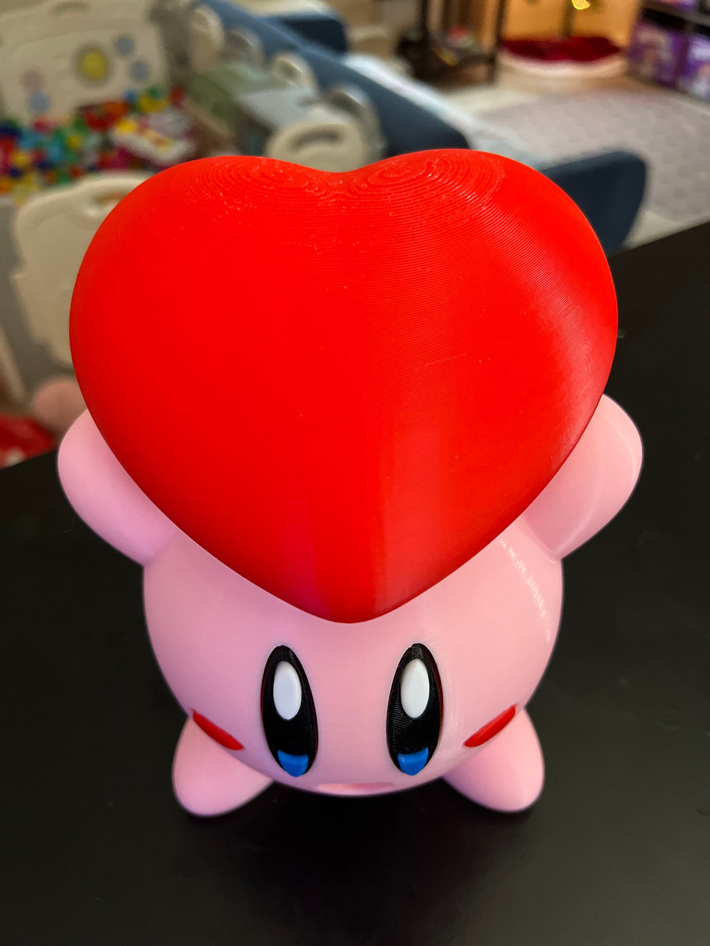 3D Printed Kirby Heart Figurine - Valentine's Gift