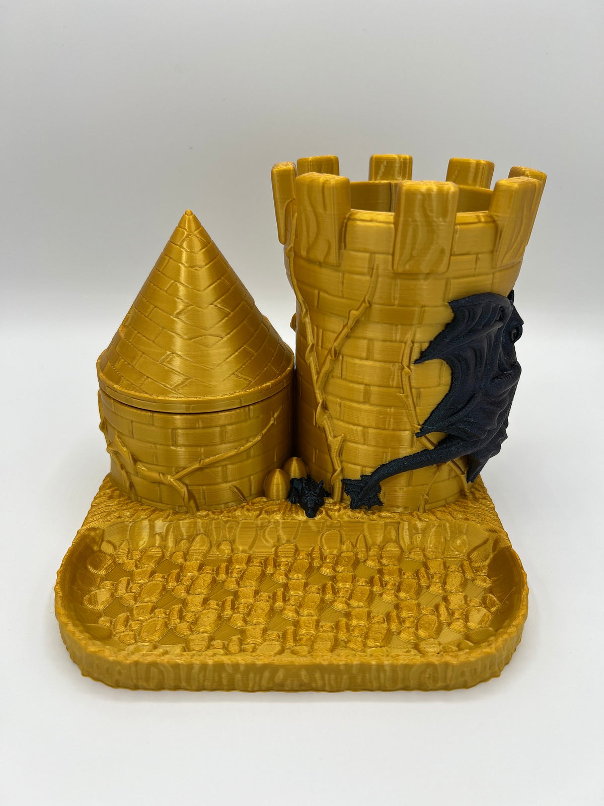 Dragon Castle Desk Organizer: 3D Printed Medieval Pen & Phone Holder