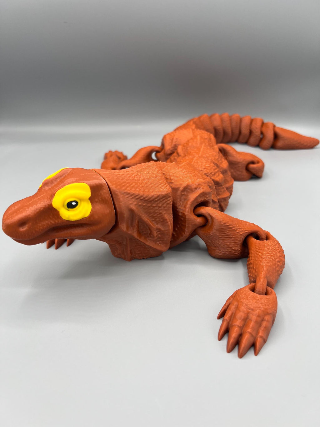 Articulating 3D Printed Komodo Dragon Toy - 23 in Flexi Fidget