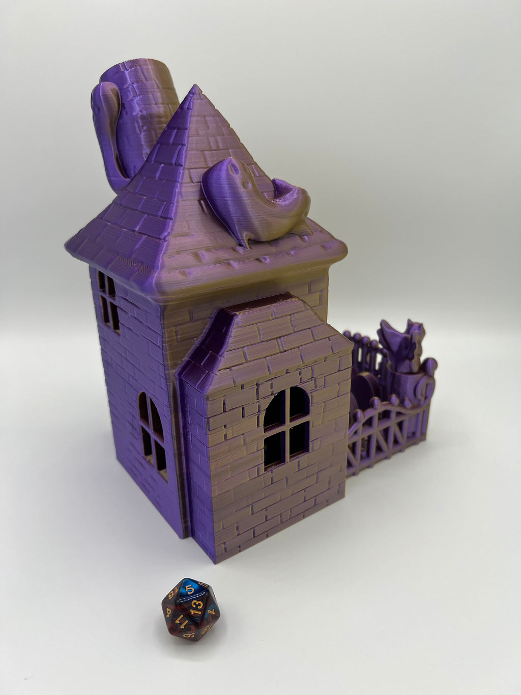 3D Printed Haunted House Dice Tower: DnD Gaming Accessory