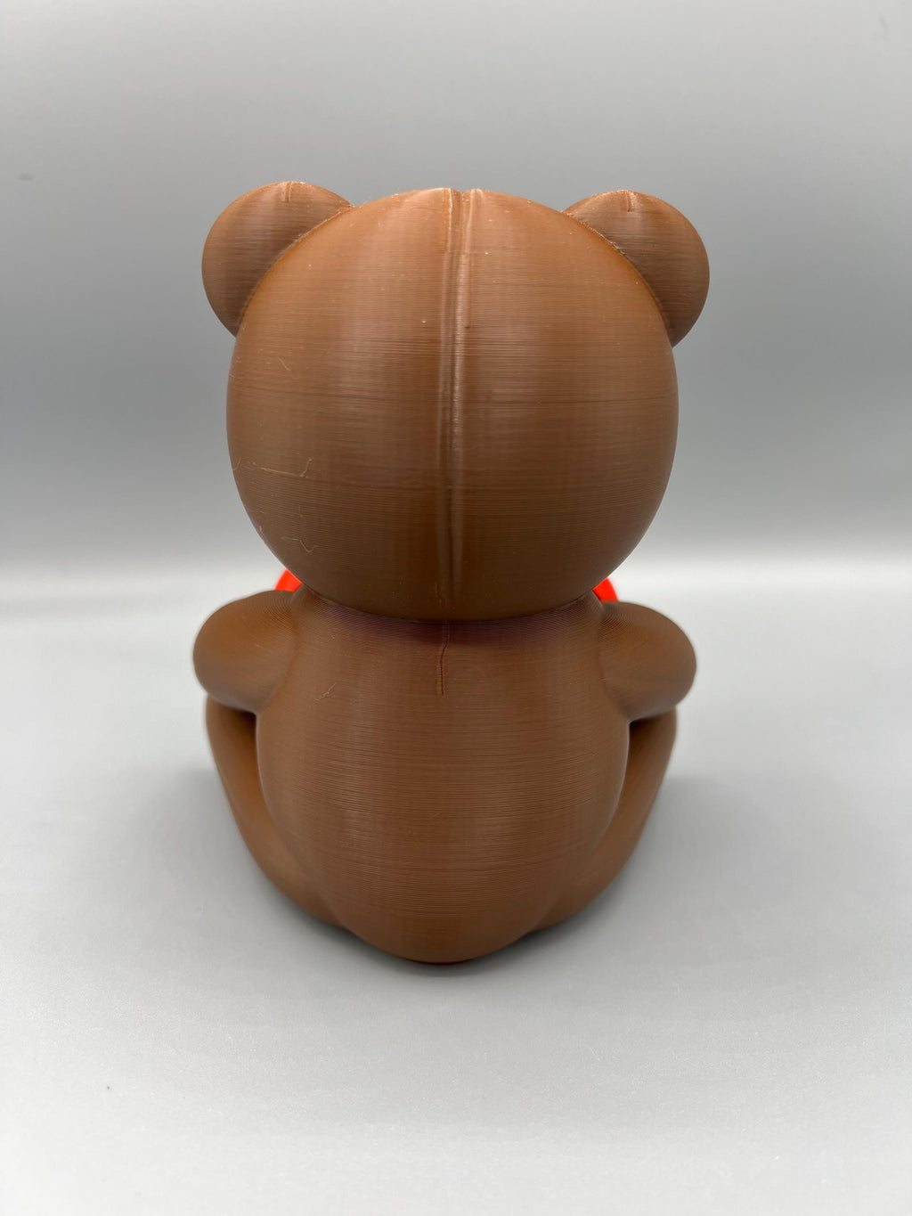 3D Printed Teddy Bear with Heart - Customizable Colors